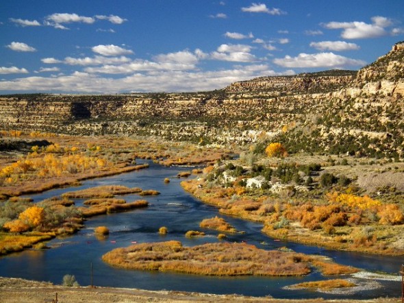 Fall on the San Juan River in northwestern New Mexico.