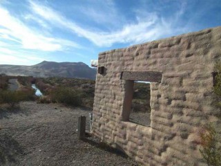 A camping shelter at Leasburg State Park in southern New Mexico. 