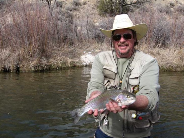 Karl Moffatt and a big, bawdy San Juan River trout. 