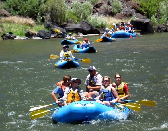 Teachers enjoy a float down the Rio Grande in  northern New Mexico courtesy of Far Flung Adventures