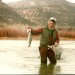 The late Sarge Wethington, father of longtime New Mexico Department of Game and Fish Fisheries Biologist on the San Juan river at Navajo Dam, Marc Wethington, shows how it was done on the San Juan back in the day. Photo courtesy of the Wethington family.